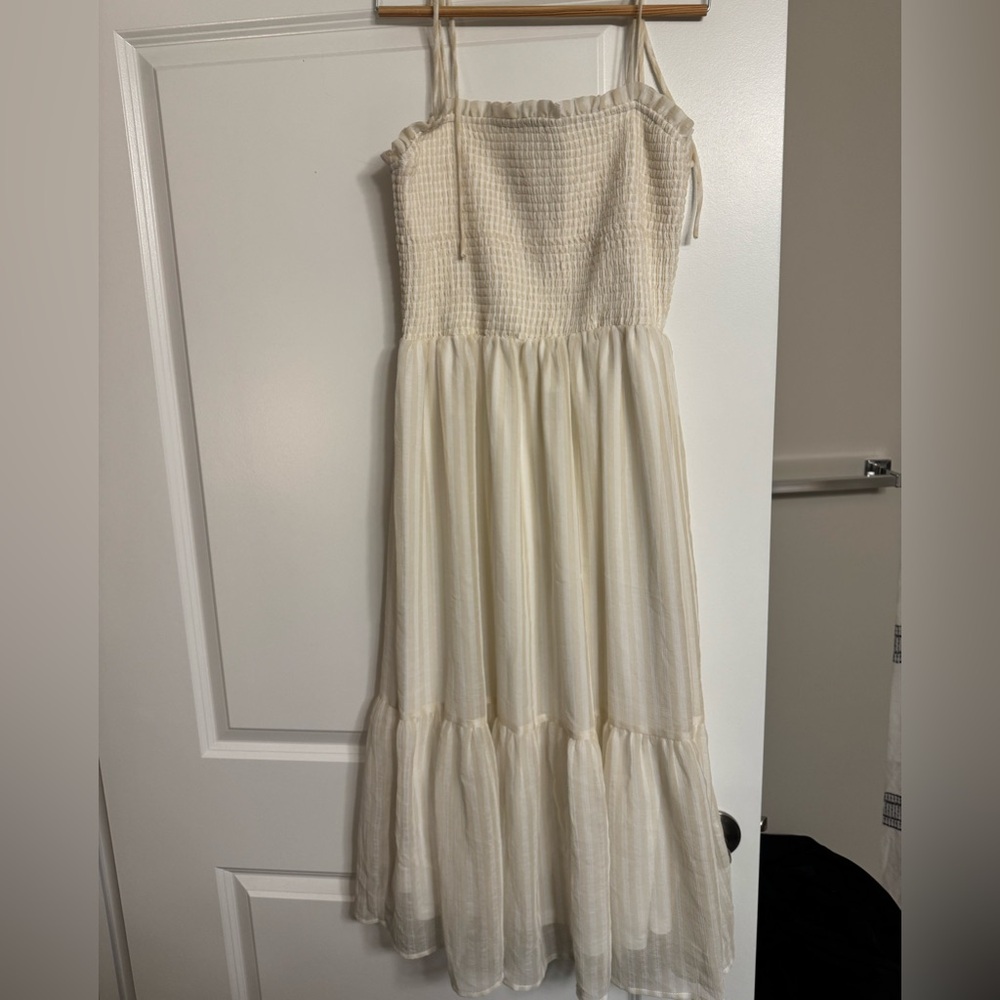 Stripe Smock Midi Dress